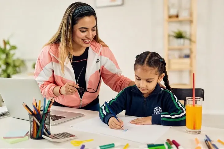 Children playing and learning at school